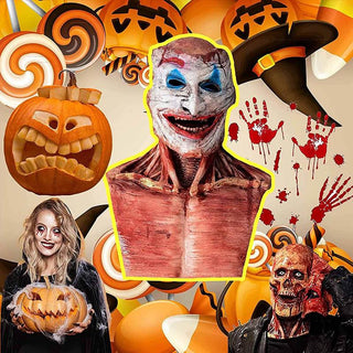 MEELANO Halloween kranium dobbelt lag maske