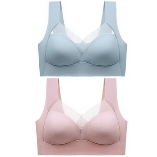 1+2 Gratis | SeidenZauber™ Glad Comfortabel Basisstuk 1x Lichtblauw + 2x Roze