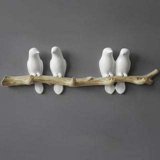 Zingende Vogels Wandsculptuur als Kapstok voor Wanddecoratie