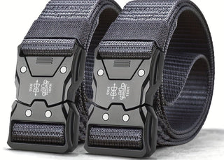 Unisex Tactische Nylon Riem – Stevig, Ademend en Veelzijdig 2 stuks Grijs 125cm