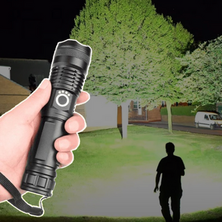 90000 lumen XHP50.2 zaklamp met 18650 en 26650 batterijhouder en batterij-indicator Default