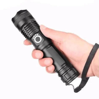 90000 lumen XHP50.2 zaklamp met 18650 en 26650 batterijhouder en batterij-indicator