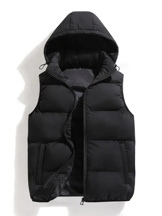 Isaac Lichtgewicht Heren Bodywarmer met Capuchon Zwart