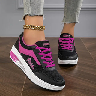 Nova Orthopedische Schoenen voor Dames | Air Cushion Sneakers Zwart met Paars