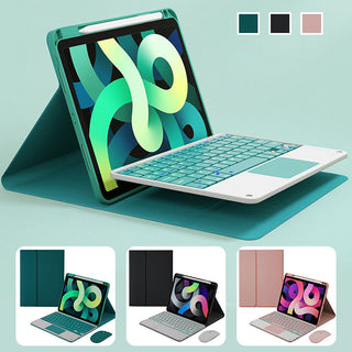 MEELANO Aftageligt trådløst tastatur med etui og blyantholder