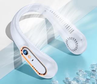 MEELANO AirNeck | Genopladelig bærbar halsventilator Hvid