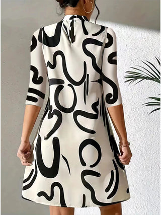 Infinite | Zomerjurk met ronde hals en 3/4 mouwen voor dames | Mini