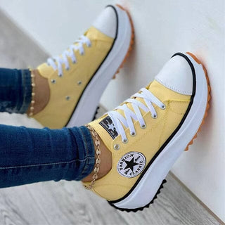 Dames Orthopedische Schoenen met Veters Geel