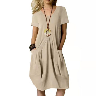 Passion | Midi-jurk voor dames – Kniehoog design khaki