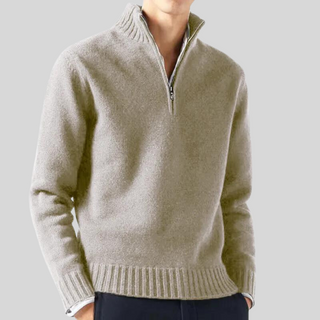 Anton | Luxe Trui met Halve Rits
