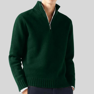 Anton | Luxe Trui met Halve Rits