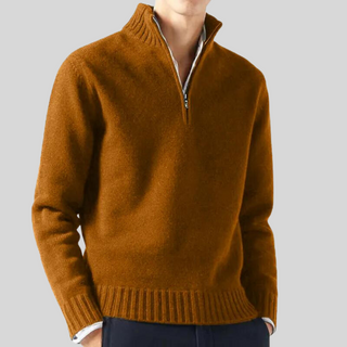Anton | Luxe Trui met Halve Rits