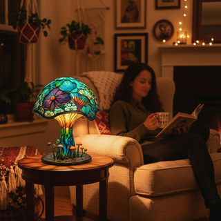 AuraGlass – Magische gekleurde glazen lamp voor een ontspannen sfeer