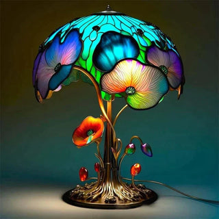 AuraGlass – Magische gekleurde glazen lamp voor een ontspannen sfeer Lotusblad