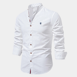 Axel | Heren Overhemd Korte Mouw Lichtgewicht Zomer Casual Shirt Wit