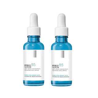 Vitamine B5 Hyaluronzuur Gezichtsserum - Hydraterende Verhelderende Gezichtsessence tegen Fijne Lijntjes, Donkere Kringen & Doffe Huid 2 Stuks