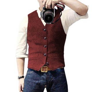 Oliver - Stijlvol Heren Gilet Rood