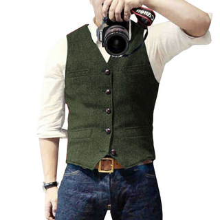 Oliver - Stijlvol Heren Gilet Groen