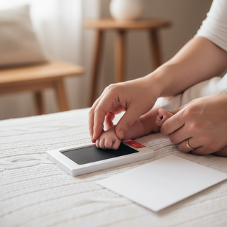 Inktvrije Baby Hand- en Voetafdruk Kit - Rommelvrije Herinnering Fotolijst Set, Veilige Pasgeboren Hand- en Voetafdruk Maker voor Nieuwe Ouders