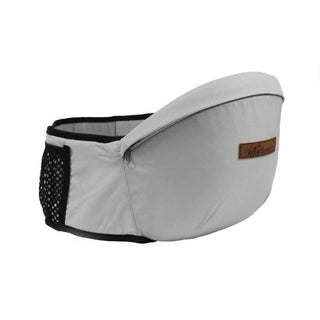 Ergonomische Baby Heupdrager - Taille Krukdrager met Opbergruimte, Comfortabele Voorwaartse Ondersteuning voor Baby's & Peuters Zilvergrijs