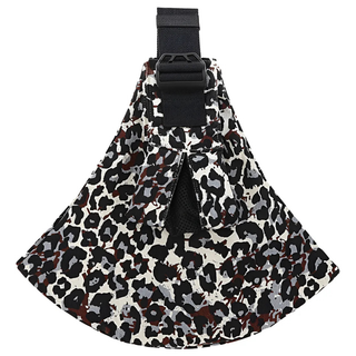 Verstelbare Baby Draagdoek - Ademende Eénschouder Heupdrager, Lichtgewicht Pasgeboren Wikkeldoek voor Heup- & Buikdragen Bordeauxrood Luipaard - Comfort