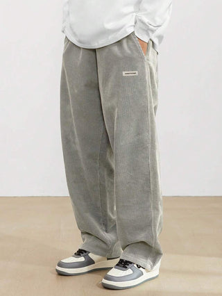 Heren Baggy Broek met Verstelbare Taille Grijs