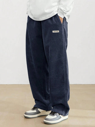 Heren Baggy Broek met Verstelbare Taille Blauw