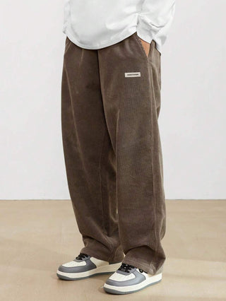 Heren Baggy Broek met Verstelbare Taille Bruin