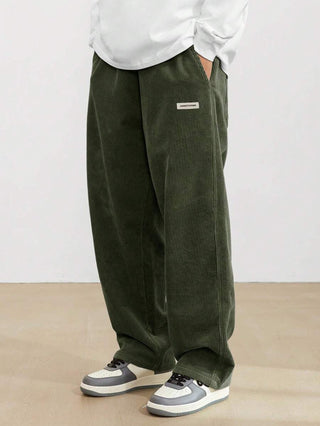 Heren Baggy Broek met Verstelbare Taille Groen