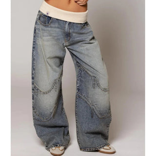 Dames Baggy Jeans met Steekzakken