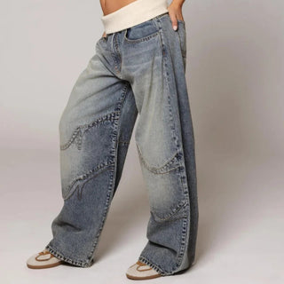 Dames Baggy Jeans met Steekzakken