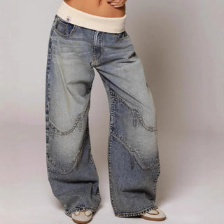 Dames Baggy Jeans met Steekzakken