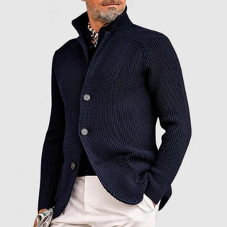 Ben | Warme Luxe Jas Donkerblauw