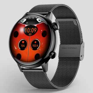 Celina | Premium Smartwatch - Stijl en Functie in Perfecte Harmonie Zwart Staal