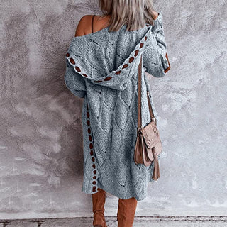 Evelyn | Stijlvol Lang Vest - Comfy met Capuchon