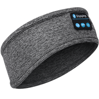 Bluetooth-slaapkoptelefoon met zachte stoffen hoofdband Grijs