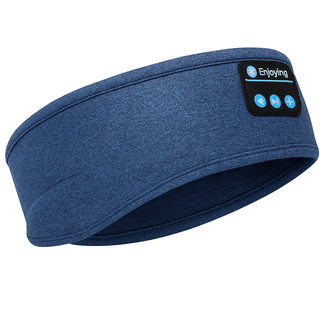Bluetooth-slaapkoptelefoon met zachte stoffen hoofdband Blauw