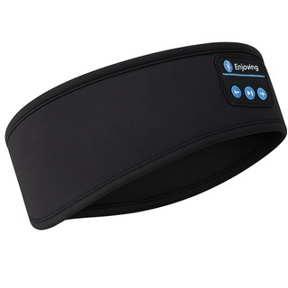 Bluetooth-slaapkoptelefoon met zachte stoffen hoofdband Zwart