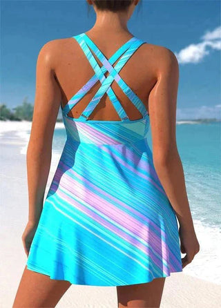 Bonera | Zwemjurk voor Dames – Tankini - Klassiek gestreept design, aansluitende pasvorm