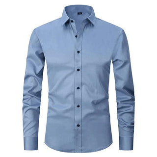 Braony | Klassiek Slim-Fit Overhemd Blauw