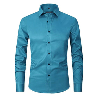 Braony | Klassiek Slim-Fit Overhemd Legergroen