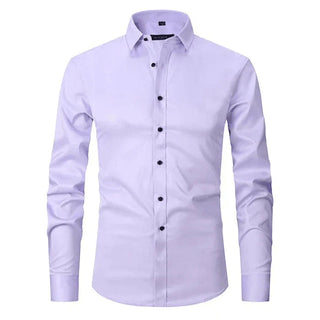 Braony | Klassiek Slim-Fit Overhemd Paars