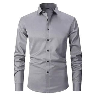 Braony | Klassiek Slim-Fit Overhemd Grijs