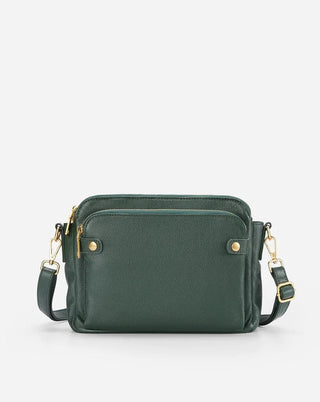 Marlow | Leren Crossbody Tas Groen