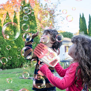 Raket Bellenblaas Pistool voor Kinderen - Automatische Multi-Gaats Bellenblazer met Lichtjes, Buiten Zomer Bellenblaas Speelgoed
