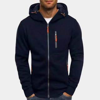 Karl Heren Hoodie met Rits Marineblauw