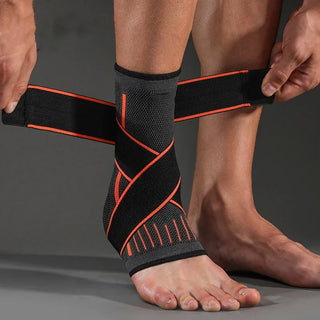 Enkelcompressiebandage - FlexGuard - Ondersteunende Pasvorm - Pijnverlichting Oranje