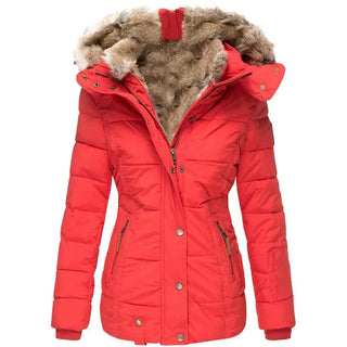 Catharina | Stijlvolle warme winterjas voor dames Rood
