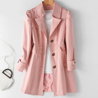 ELYSSI Trenchcoat Dames Veelzijdig voor Elke Gelegenheid Roze