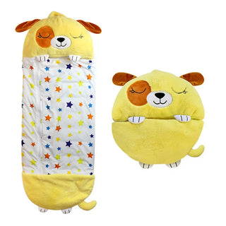 Kinder Cartoon Slaapzak - Knusse Anti-Schop Dieren Slaapzak & Pluche Slaapzak voor Jongens en Meisjes Geel
